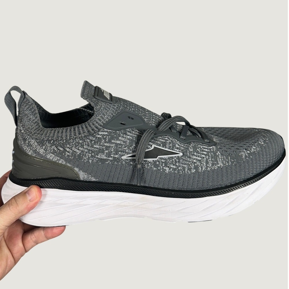 Avia Athletic Shoes Mens 10 Gray White Knit Sneakers Running NEW